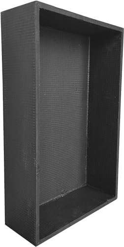 CAMPBELL BROWN DEEPEST Shower Niche (Black) | Tileable Shampoo Cubby, Wet Room Alcove Shelf | Lightweight & Waterproof | Sturdy Design (Rectangular 510mm x 300mm x 125mm)