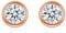 Deyanse Silver Stud Earrings for Women Girls, 925 Sterling Silver Round Studs Earrings, Rose Gold Plated Small 5mm Zirconia Studs, Hypoallergenic Cartilage Sleeper Earrings Jewellery with Gift Box