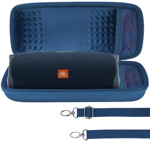 Lebakort Hard Case Compatible with JBL Charge 5 Charge 4 Waterproof Speaker (Blue Case)