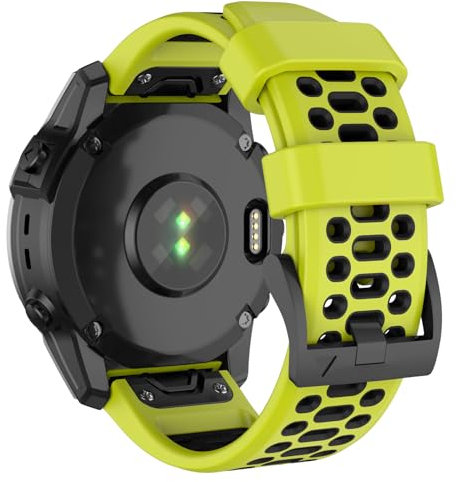 ISABAKE 26MM Cinturino per Garmin Fenix 6X Pro/Fenix 6X /Fenix 7X/Fenix 5X, QuickFit Silicon Cinturino per Garmin Epix Pro 51mm/Fenix 5X Plus/Fenix 3/Fenix 3 HR/Descent MK1/Enduro/Enduro 2