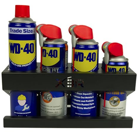 WD40 Double TT Lubricant Spray Can Holder Bracket Straws Trade Van Mount Steel