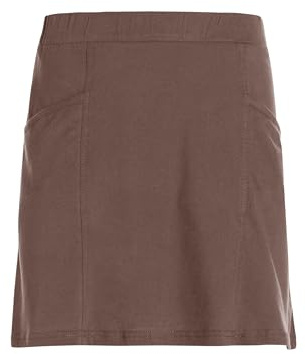 Vishes Damen-Minirock in Braun I Größe 4XL (44-46) I Bequem & modisch für Alltag & Freizeit I Handgefertigt aus 100% Baumwolle I Für warme & kalte Monate I Nachhaltige Alternative Bekleidung