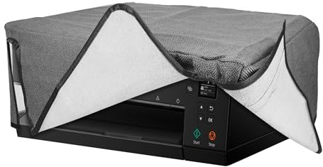 kwmobile Drucker Schützhülle kompatibel mit Canon Pixma TS6350 Hülle - Printer Cover aus Leinen - Staubschutzhülle für Drucker - Dunkelgrau
