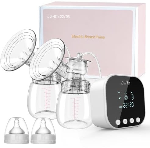 Lulia Tire-lait électrique, 4 modes et 9 niveaux, anti-retour, portable, ultra silencieux, rechargeable, écran LED, sans BPA
