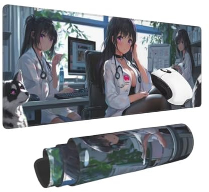 Tapis de Souris Sexy Tapis Souris XXL (800×400×3MM) Tapis de Souris Gamer Fée, Base en Caoutchouc Imperméable et Antidérapante Vitesse et la précision Améliorées pour Ordinateur, Travail, Gaming