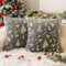 Softalker Weihnachts Kissenbezug 50x50 Grau Samt 2 Stücke Weihnachtsbaum Schneemann Kissenhülle Deko für Dekokissen Sofakissen Couchkissen Weihnachtsdeko Innen Outdoor Wohnzimmer Schlafzimmer Stuhl