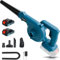 Soffiatore elettrico compatto 2 in 1 con 2 batterie, design leggero per asciugare e pulire l'auto, blu