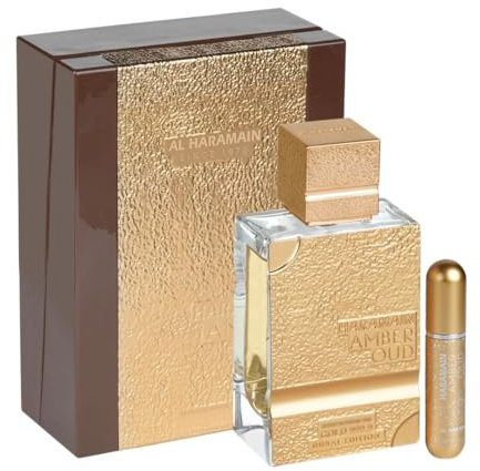 Al Haramain Amber Oud Gold 999.9 Dubai Edition Extrait de Parfum 75ml – Luxury Unisex Arabian Scent with Pear, Jasmine & Amber – Long-Lasting Premium Spray