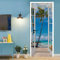 3d Türtapete Selbstklebend Fenster Kokosbaum Türposter Fototapete, Schlafzimmer Wohnzimmertür Aufzug Tür Aufkleber B100 x H200cm