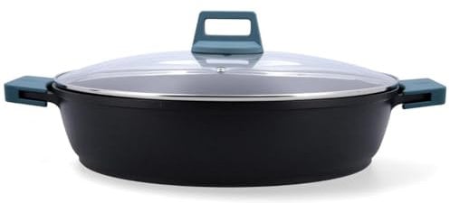 Quid Confort Tartera Aluminio Fundido 36cm - 7,2l Aluminio Apto Vitrocerámica Apto Inducción 2 Capas Antiadherentes