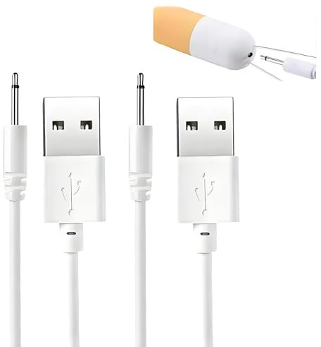 Knocery Cable de Recharge 2,5mm, 2 pièces USB DC 80cm Câble de Recharge DC, Remplacement de Recharge Rapide Ordinateur, Blanc, Remplacement Quotidien, Facile à Utiliser