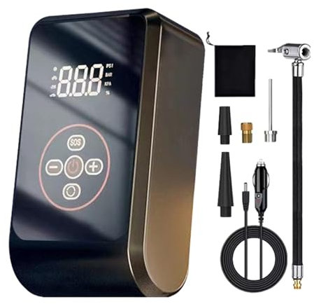 kinrguiyuez Air Pump for Car Tires,Electric Inflator for Motorcycle Wheel | Efficiency Tire Inflator Portable Air Compressor Pump for Car, Motorcycle, Bike