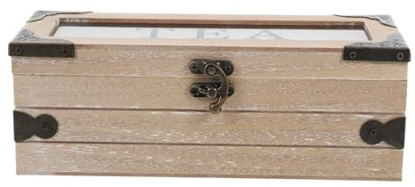 POPETPOP Scatola Scatola Da Tè Organizzatore Di Tè Organizzatore Di Pacchetti Di Tè Porta Bustine Di Condimenti Vassoio Per Condimento Caffè Porta Tè in Legno Di Legno