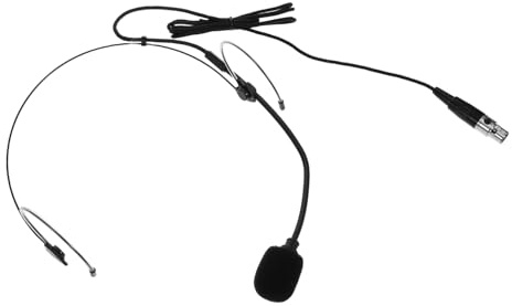 INOOMP Kabelgebundenes Headset Mikrofon Schwarz mit Vierpol Konnektor | Kunststoff und Metall, Integrierter Sprachverstärker, Hohe Empfindlichkeit für Aufnahmen und Meetings