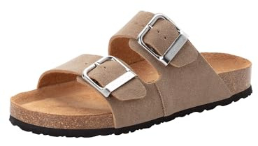 Tamaris Damen Fußbett Pantolette flach, beige, 41 EU