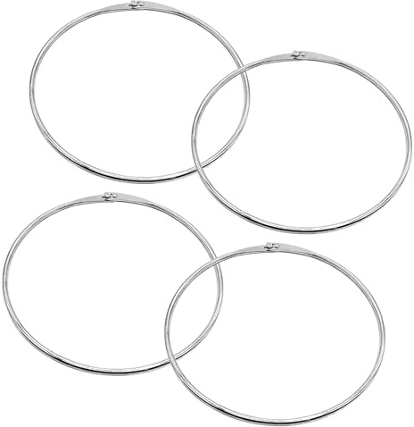 Smavles 4 Stück 150mm Leibchen Ringe Warenring Schlüsselringe Große Vielseitiger Metallring zum Aufhängen Taschenringe Schalringe Gürtelring Krawattenring Kettenring mit Schnellverschluss