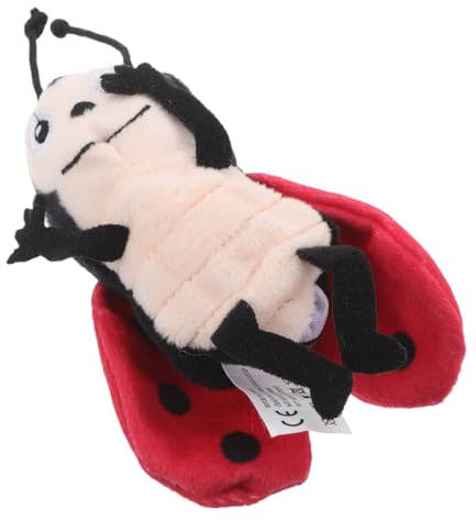 FUNOMOCYA Plüsch Fingerpuppe Marienkäfer Weiches Tierfiguren Sanft Kreatives Rollenspiel Frühpädagogik für Jungen Mädchen