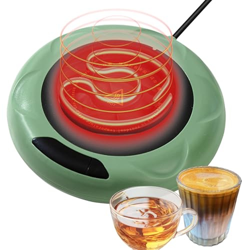 Chauffe-tasse à café USB – 55–75 ℃ – Plaque chauffante portable avec arrêt automatique, chauffe-boissons électrique pour bureau, chauffe-tasse à café alimenté par USB – Utilisation à domicile ou au