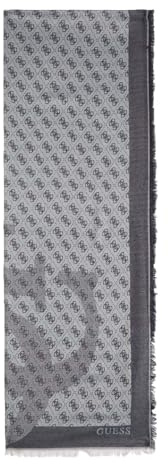 GUESS Zalina Scarf 70X180 Color Coal Logo, One Size CLO - COAL LOGO One Size