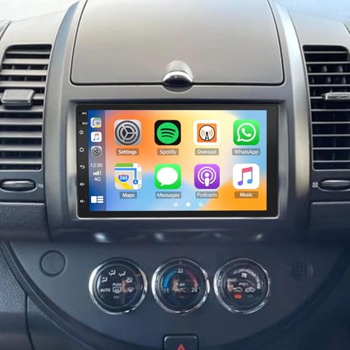 Car Stereo Radio For Nissan Note 2006-2013 Double Din Radio CarPlay 7 Inch | Double Din Android Wireless Carplay Android Auto Support Bluetooth/GPS/WiFi/Backup Camera/SWC/FM/Mirror Link/IPS Touch Screen