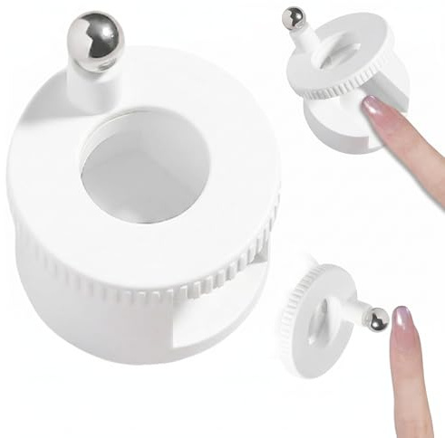 Rotating Cat Eye Magnet for Nails | 360° Uniform Magnetic Force Nail Art Tool with N40 Strength | U-Shaped Design for All Cat Eye Gel Polishes (White)