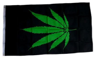 Fahne/Flagge Hanf schwarz NEU 90 x 150 cm Flaggen