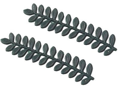 Wachsdekor Myrthenzweig, grün, 5,5 cm, 2 Stück