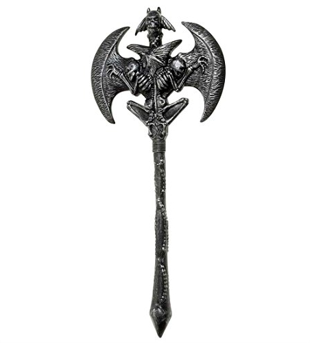 NET TOYS Hache à Double Tranchant Hache Guerrier Hache de Guerre Moyen-Âge Hache de Combat Imitation Arme Hache d'horreur ornée bourreau Double Accessoires déguisement