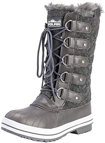 Polar Mujer Acolchado Lluvia Cordones Forrada De Piel Zapato Pato Nieve Botas - GRT41 - AYC0013