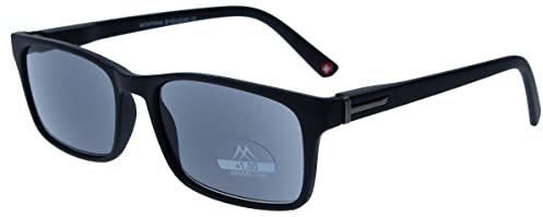 Montana sonnenbrille unisex rechteckig schwarz (MR73S) Stärke +2,00