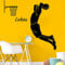 Wandora Wandtattoo Basketballspieler + Wunschname I schwarz (BxH) 67 x 122 cm I Kinderzimmer Aufkleber Sticker Wandaufkleber Wandsticker selbstklebend W1527
