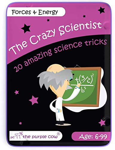 The Purple Cow PC337 Crazy Scientist Science Forces and Energy Card Set, Multiple