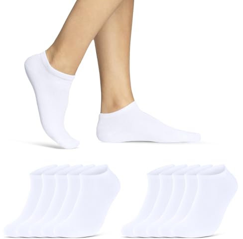 10 | 20 | 30 Paar Sneaker Socken Damen & Herren Schwarz & Weiß Baumwolle 10800 WP (Weiß 10 Paar 39-42)