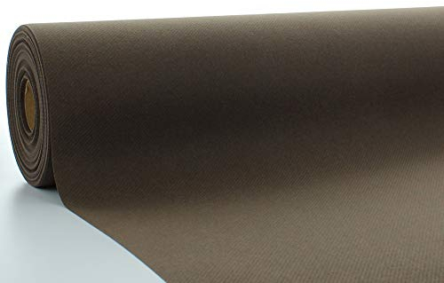 Mank Tischdeckenrollen Uni | Rollenware 120 cm x 25m aus Airlaid stoffähnlich Tischdecke für Gastronomie | (Braun, 120 cm x 25 m)