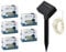 6 x Solar LED Lichterkette Kupferdraht Dekobeleuchtung Lichter 50 x LED Lichter (6 x LED Lichterkette)