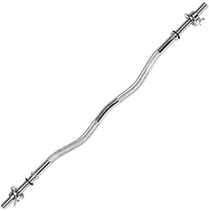 4ft / 5ft Hantel Curlstange Straight Home Gewichtheber Bar, 25 Mm Durchmesser, Laden Sie 120 Kg für Anfänger und Profis,Curl,4FT