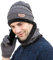 Gisdanchz Loop Dicker Fleece Schal Skifahren Warme Mütze Herren Winterschal Neck Warmer Handschuhe Warm Herren Strick Touchscreen Winter Gloves Men Dünn Winterset Mütze Schal Handschuhe Grau