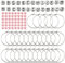 TOAOB 460pcs Wine Glass Charms Set Personalized Name Glass Markers 30mm Wine Glass Charm Rings 6mm Acrylic A to Z Square Letter Beads and Pink Pearl Beads for DIY Jewellery Wine Glass Markers