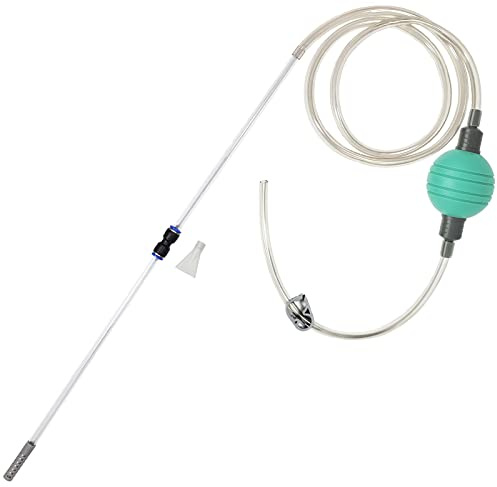 Aquariumreiniger und Wasserwechsler Siphon für Aquarien, mit dünnem Wasserschlauch, perfekt für die Reinigung kleiner Aquarien, Kiessauger für Aquarien, Grün