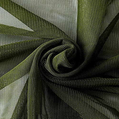 160cm x 5m Tüll Stoff Tüllband Tüll Dekostoff für Hochzeit Geburtstag Weihnachten Fest Kommunion Party Deko,Nähen von Brautschleiern Hochzeitskleid Tischläufer Tutu Röcken Geschenk-Schleife, Armeegrün