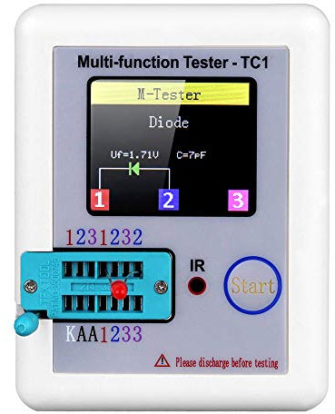 Hancaner Transistor Tester mit TFT Hintergrundbeleuchtung Farbe Anzeige Didoe Triode Kapazitiv Widerstand Detektor Induktivität MOSFET NPN PNP