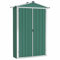 Gecheer Gerätehaus Gartenschrank Geräteschuppen Schuppen Gartenhaus Gartenschuppen Doppeltür Schrägdach ohne Boden Verzinkter Stahl Grün 107,5x46x183 cm
