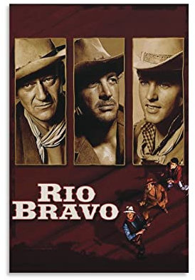 Rio Bravo Filmposter, dekoratives Gemälde, Leinwand, Wandposter und Kunstbild, modernes Familien-Schlafzimmer, 30 x 45 cm