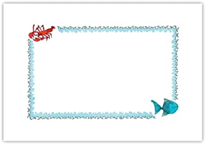 MAQA 250 pz tovagliette carta monouso, Tovaglietta americana Tema Mare pesciolini 30x40 cm, ideale come sottopiatto fantasia mare