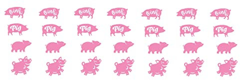 pig Schwein collection Sammlung (pig vinyl stickers pink)