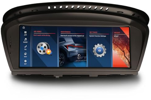 Erisin 8.8 8-Cœurs Autoradio Android 14 GPS Stéréo pour BMW Série 3 E90 E91 E92 E93 Série 5 E60 E61 Série 6 E63 E64 CIC Système IPS iDrive Bluetooth 5.1 Dab+ CarPlay Android Auto DSP WiFi 4GO+64GO