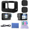 DIKER Silikon Schutzhülle für GoPro Hero 13 12 11 10 9 Black, GoPro Case mit Panzerglas, Objektivdeckel Schwarz& Displayschutzfolien