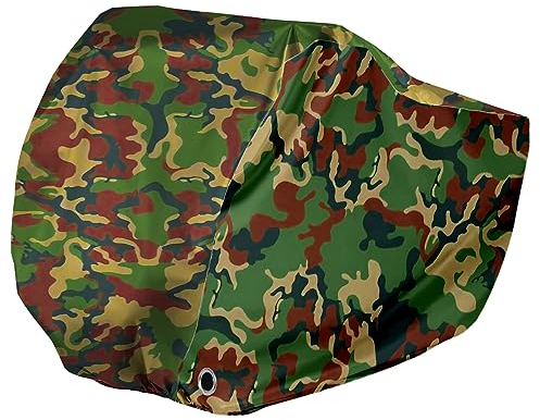 Camouflage Bicycle Cover For 2~3 Bikes, Maveek Waterproof Cycle Bike Ebike Cover With Lock Hole, Dustproof UV Resistant Travel Outdoor Protection Indoor Storage