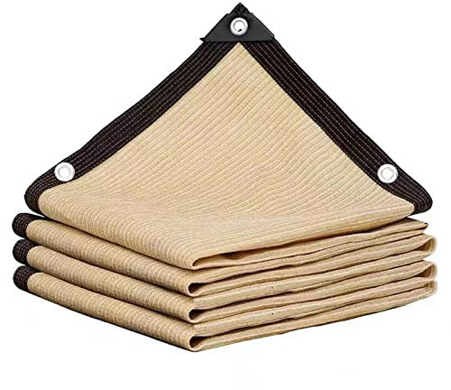 NAZARR Rete Ombreggiante Tenda da Sole for Esterni HDPE Protezione UV Maglia Parasole 12 Aghi 80~90% Tasso di Ombra Auto Pergola Garage Maglia Parasole (Color : Beige, Size : 1m X 3m)