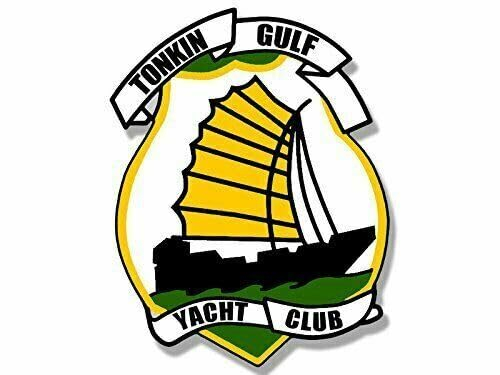 WildeBabsKLBT 11cm Hochwertiger Auto-Aufkleber Sticker Decal Autoaufkleber Aufkleber-Folie Wetterfest Tonkin Gulf Yacht Club Vietnam Maddox USS F1571